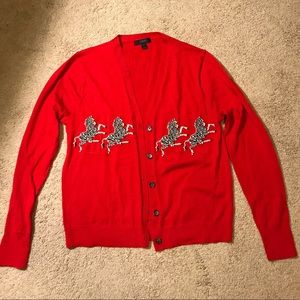 J crew zebra cardigan